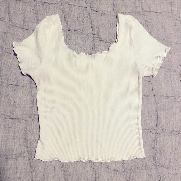 White Milkmaid Crop Top - Picture 2 of 2